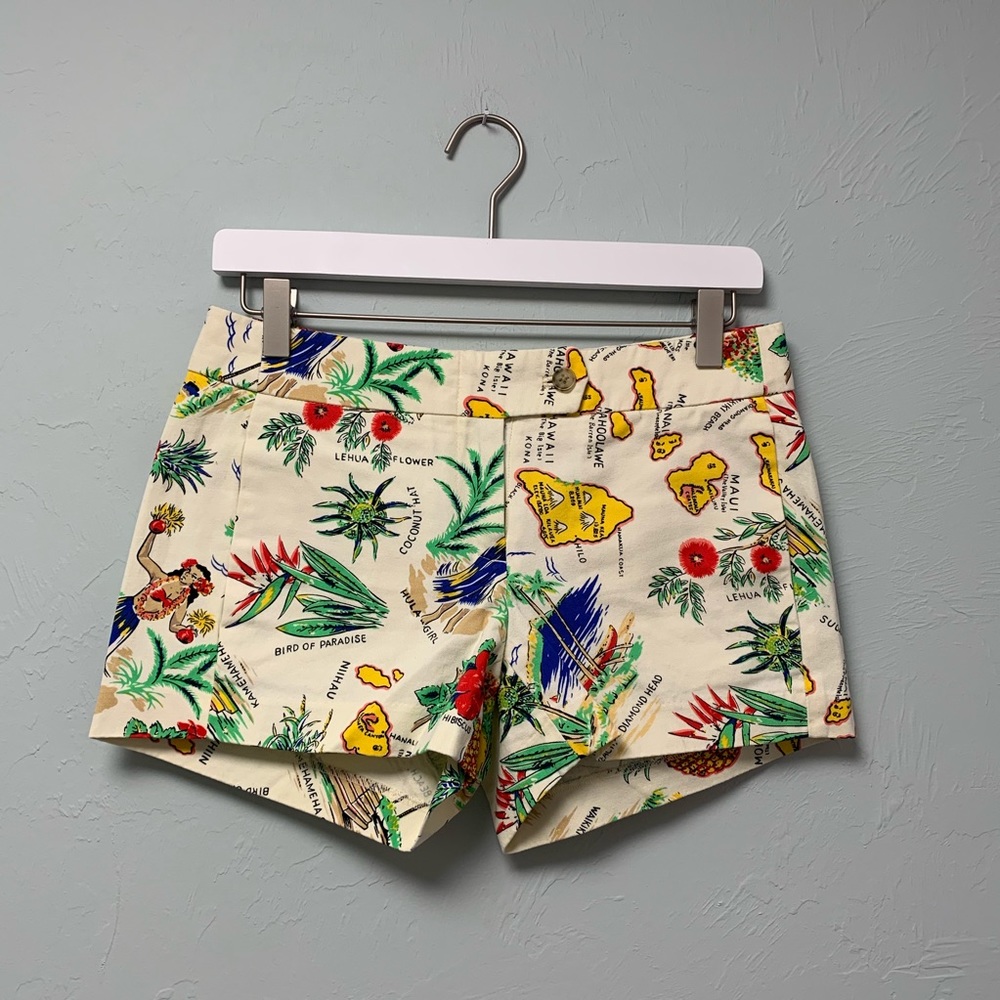J. Crew 3” Hawaiian Print Tropical Shorts